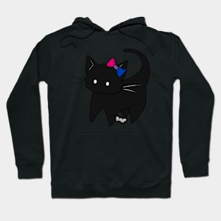 Bi Pride Ear Bow Kitty Hoodie